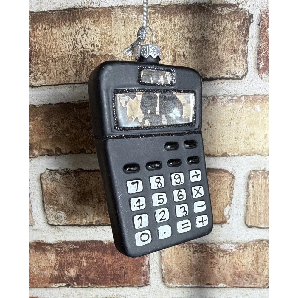 Place & Time Calculator Novelty Christmas Ornament Black Math Teacher Gift
